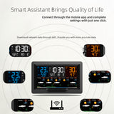 Tuya WIFI Smart Station - Indoor/Outdoor Temperature & Humidity Meter, Weather Forecast, Multifunctional Alarm Clock.