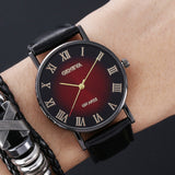 Leather Belt Men's Watch Fashion Business Gift Set
