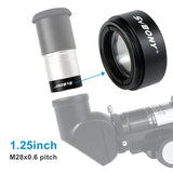 Black Fine Thread 1.25-inch 0.5x Eyepiece Defocus Lens F9115A