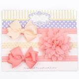 12 PCS Headbands Hairbands Bows Elastics For Baby Girls Newborn Child Hair Accessories
