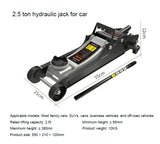 2.5Ton Ultra Low Position Single Pump Hydraulic Jack Car Suv Off-Road Auto Tire Replacement Lifting Repair Tool