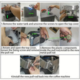 1pc Coffee Machine Lever Stainless Steel Replacement Steam Lever For Espresso Machines Fitment Espresso Coffee Machine
