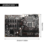 B250 BTC Mining Motherboard LGA 1151 DDR4 12Xgraphics Card Slot SATA3.0 USB3.0 Low Power For BTC Miner Mining