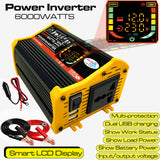 Dual 25W Panel+6000W Inverter Solar Power Generation System DC 12V to AC 110V/220V with Smart USB Charger Ports
