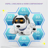 LE NENG TOYS Electronic Pets Robot Stunt Dog Voice Command Programmable Touch-sense Music Song Toy for Kids Christmas Gift