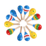 12 Pieces Maraca Party Wooden Colorful Mini Maracas For Fiesta Favours Musical Instruments Maracas,R