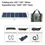 120W 18V Solar Panel Folding Bag USB+DC Output Charger Device Portable Foldable Bags Outdoor Travel Hiking Campaing Power Supply