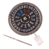 Automatic Movement NH36/NH36A Self-Winding Mechanical Quick Date/Day Setting 3.8 O'Clock Crown 24 Jewels Black