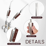 5 Pcs Soldering Tweezers Set with Base 360° Rotation for Jewelry Making, Welding, Repairing