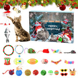 2024 Countdown Advent Calendar Bow Interactive Toys Christmas Teaser Pet Cat Toy Set