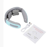 4D 4 USB Magnetic Pulse Wireless Neck Massager Relieve Muscle Pain 5 Modes 12 Levels