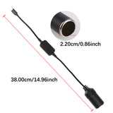 Car Electronics Cigarette Lighter Socket Power Adapter Converter USB Type C Chargers 5V To 12V Cable Extender Auto Accessories