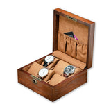 Wooden Holder for Watches Top Jewelry Box Grids Watch Organizer New Square