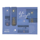Series Double-sided Magnet Bookmark Romantic Cloud Sky Landscape Magnetic Bookmar Book Lovers for Reading