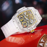 Watches men ONOLA Luxury Fashion Plastic Transparent Hollow Full Automatic Mechanical Watch for Men Waterproof Clock