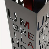 1pc Umbrella Stand, Metal Umbrella Storage Holder, Letter Hollow Elegant Umbrella Stand Home Hotel Office Umbrellas Rack