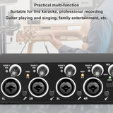 4-in 2-out USB 4 Channel USB2.0 Audio Interface External Microphone Sound Card 24-bit/192kHz With Loopback Monitor