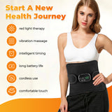 Electric Infrared Pad Re Light Heating Vibration Massager for Back and Waist Thermal Leg Knee Joint Support Brace Wireless
