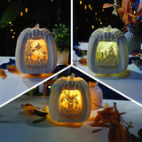 3pcs/set Halloween Pumpkin Combination Lamp- Indoor/outdoor Table, Party, Nightmare Halloween Pumpkin Pop-up SVG, Silhouette, PDF Template Christmas Nightmare, Halloween Paper Cuttings Lamp Box, Shadow Box - Perfect Halloween Gift