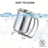 1pc, Stainless Steel Batter Dispenser, Pancake Batter Dispenser, Pastry Funnel, For Crepes, Cupcake, Waffle