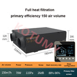 150㎡/h Central Purifier Full Heat Exchanger Filter Ventilator Fresh Air System