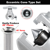 Tools Set and Tube Kit for 1/4-3/4 inch HVAC Flaring 45 Degree Heavy Duty Eccentric Cone Type Cutter