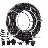 15M Length Household Drain Extension Set Sewer Dredger Compression Spring With Connector For 10-100MM Pipe F