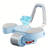 Self-Retracting Abdominal Roller with Elbow Support and Timer - Ideal Core Exercise Equipment for Home Fitness