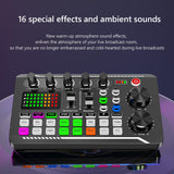 F998 Bluetooth-Compatible Sound Card Studio Record Phone Computer Live Audio Mixer PC Voice Mi Console Amplifier