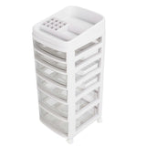 Nail Art Storage Box Multilayer Nail Polish Jewelry Cosmetic Storage Rack With 6 Drawers With Pulleys