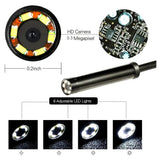 7mm lens Android Endoscope Camera Adjustable 6 LEDs IP67 Waterproof 1m 2m 5m Micro Inspection Video Camera Snake Borescope Tube