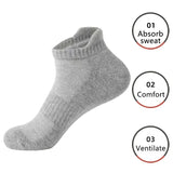 8 Pairs Men Socks Cotton Ankle Socks Sweat Absorbent Deodorant Socks Free Size Sports Running Fitness