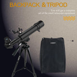 SV510 Black Portable Solar Eclipse Astronomy Set 60/400 Sun Observation Mirror