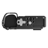 Camera Video Cage with Cold Shoe Mount 1/4In&3/8In Aluminum Alloy for Sony A6500/A6400/A6300/A6100/A6000