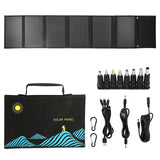 100W Foldable Solar Panel with Portable Folding Bag - USB+DC Output Solar Charger for Outdoor Supply. Power Generator for Mobile Phone