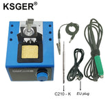 KSGER C210B 220V Constant Temperature 150-480℃ Hibernation Adaptation Solder Stations with Soldering Iron Tip I+K+IS