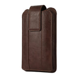 Mobile Phone Bag Belt Loop Holster Case Universal PU Leather Pouch Cases For 6.7-7.2inch Double-layer Flip Protective Cover