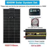 110V/220V System 300W PET Solar Panel+150A Charge Controller+12000W 10000W Inverter Power Generation Kit for Home Outdoor