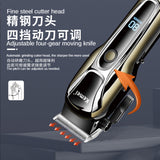 Kemei KM-1990PG Usb Charging Lcd Liquid Crystal Digital Display High Power Professional Hair Salon Electric Hair Clipper