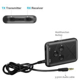 Bluetooth Transmitter 2 in 1 Stereo APTX Wireless Aux Audio Receiver 3.5mm Jack RCA Car Adapter for TV PC BT 5.0 4.2