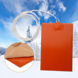 300W Pan Sump Heater 220V Universal Silicone Pad Engine Oil Tank Heating Plate Wear Biological