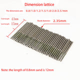 100Pcs 1.5MM Ultra-Long Drilling Emery Diamond Abrasive Bits Peeling Needle A Type Teeth Grinding Burr