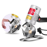 Electric Round Knife Handheld Cloth Cutter Machine - Leather Fabric Textile Cutting Tool.