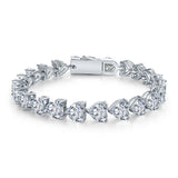 Sterling Silver 925 High Carbon Full Diamond Bracelet Simulation