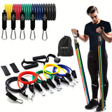 Resistance Bands Set, Exercise Bands With Door Anchor, Handles, Carry Bag, Legs Ankle Straps For Resistance Training