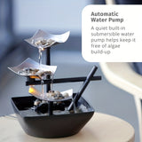 1pc Tabletop Water Fountain, Soothing Sound Machine With Automatic Pump, Deep Basin And Natural Rocks Tabletop Fountain For Office, Living Room Bedroom Home Decor