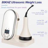 80KHz Ultrasonic Cavitation Weight Loss Machine With Mirror 2 in 1 Ultrasound Body Massage Fat Reduce Slimming Tool LED Therapy