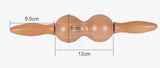 Manual two-wheel real wood wheel knock massage stick press the meridian-collateral-massage hine neck and waist point ma
