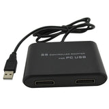 For Sega Saturn SS Controller Game Pad To PC USB Adapter Dual Port