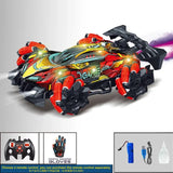 Dual Remote Drift Rc Led Light Music 2.4g Gloves Gesture Radio Control Spray Stunt Car 4wd Electric Children Toys